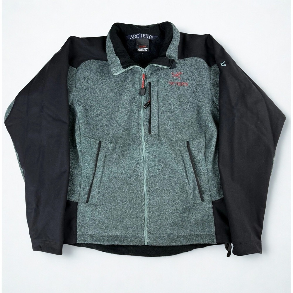 Vintage Arc'teryx Sigma Polartec Fleece Jacket Mens Green Black Outdoor Tech